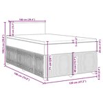 vidaXL Sommier à lattes de lit et matelas gris clair 120x190cm velours