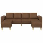Ensemble de Canapés 3 Pièces Marron Cuir suédé faux