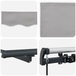 vidaXL Auvent Rétractable Gris clair et Anthracite