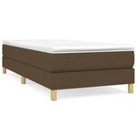 vidaXL Cadre de lit marron foncé 90x200 cm tissu