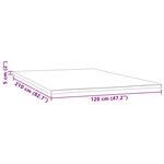 vidaXL Sur-matelas 120x210x5 cm