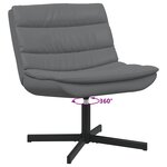 vidaXL Chaise pivotante Gris 63 x 75 x 76 cm Faux cuir