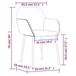 vidaXL Chaises à manger lot de 2 crème tissu et similicuir