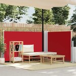 vidaXL Auvent latéral rétractable Rouge 120 x 1000 cm