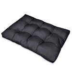 vidaXL Coussin de canapé sur palette 13 Pièces Noir 120 x 80 x 10 cm