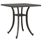 vidaXL Table de jardin bronze 53x53x53 cm aluminium coulé