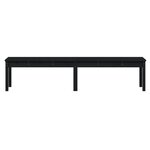 vidaXL Banc de jardin à 2 places noir 203 5x44x45cm bois massif de pin