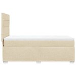 vidaXL Sommier à lattes de lit avec matelas Crème 100x200 cm Tissu