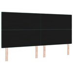 vidaXL Tête de lit LED avec bandes LED Vert 200 cm Velours