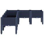 vidaXL Jardinière avec pieds bleu gris 160x120x42 cm PP