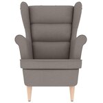 vidaXL Fauteuil taupe 74x84x100 cm tissu