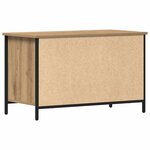 Meuble TV vidaXL en chêne artisan de 80x40x50 cm en bois d'ingénierie et acier