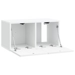 vidaXL Meuble TV mural Blanc 59 5 x 31 x 30 cm Bois d'ingénierie
