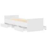 vidaXL Cadre de lit sans matelas blanc 100x200 cm