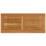vidaXL Table d'extérieur Naturel et Gris 35x80x75 cm Bois massif et acier