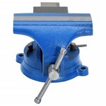 vidaXL Étau d'établi bleu 150 mm fonte