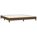vidaXL Cadre de lit à ressorts marron foncé 200x200 cm tissu