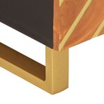 vidaXL Table basse marron et noir 80x50x40 cm bois de massif manguier