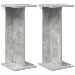 vidaXL Support de Plante 2 pièces Gris béton 25 x 25 5 x 60 5 cm