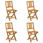 vidaXL Chaises de bistrot d'extérieur Naturel Bois d'Acacia Massif