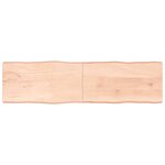 vidaXL Dessus de table bois massif non traité bordure assortie