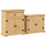 vidaXL Ensemble de meubles salle de bain 2 Pièces Corona bois pin massif