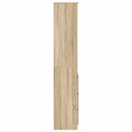 vidaXL Buffet haut chêne sonoma 37 5x35x180 cm bois d'ingénierie