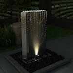 vidaXL Fontaine de jardin Argenté 60 2x37x122 1 cm Acier inoxydable