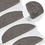 vidaXL Tapis d'escalier auto-adhésifs 10 Pièces gris 56x17x3 cm