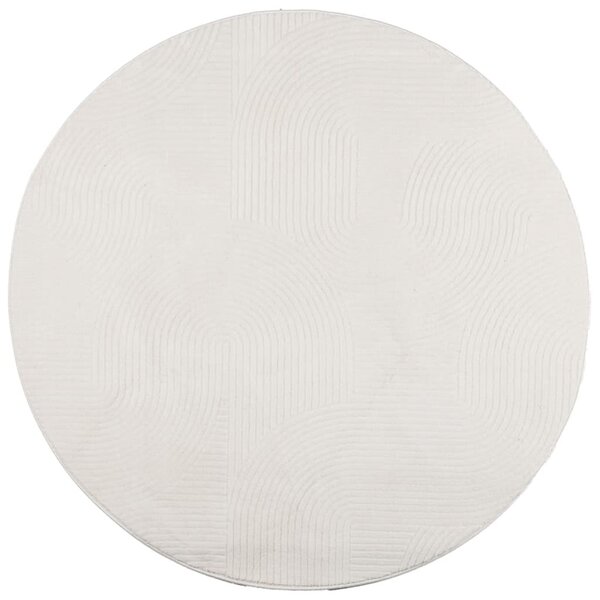 vidaXL Tapis IZA poils courts style scandinave crème Ø 120 cm