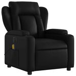 vidaXL Fauteuil de massage inclinable électrique noir similicuir