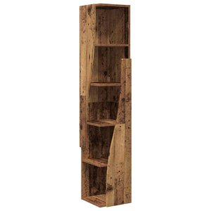 vidaXL Meuble d'angle Bois ancien 27 5x27x140cm Bois d'ingénierie