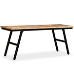 vidaXL Banc Teck de récupération et acier 110 x 35 x 45 cm
