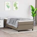 vidaXL Cadre de lit Taupe 90x200 cm Tissu