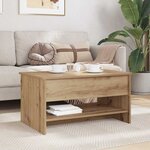 vidaXL Table basse chêne artisanal 80 x 50.5 x 41.5 cm