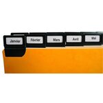Guide de classement 105 x 148 mm exacompta jaune - jeu de 24
