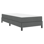 vidaXL Lit à ressorts avec matelas Gris foncé 80 x 200 cm tissu