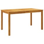 vidaXL Ensemble à manger de jardin 5 Pièces 140x80x74 cm Bois d'acacia solide