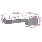 vidaXL Salon de jardin avec coussins 9 Pièces marron résine tressée