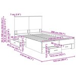 vidaXL Cadre de lit Chêne Sonoma 120 x 200 cm Bois d'ingénierie