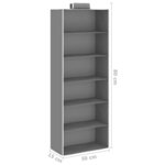 vidaXL Étagères suspendues de rangement 2 Pièces 6 niveaux Tissu