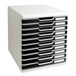 Module De Classement Modulo Office 10 Tiroirs Fermés - Noir - Exacompta