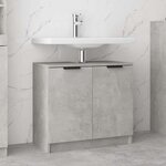 vidaXL Armoire de bain Gris béton 64 5x33 5x59 cm Bois d'ingénierie