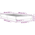 vidaXL Cadre de lit sans matelas chêne marron 90x200cm bois ingénierie
