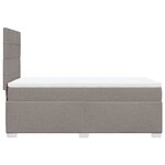 vidaXL Sommier à lattes de lit avec matelas Taupe 90x200 cm Tissu