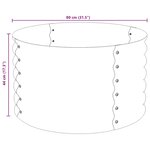 vidaXL Lit surélevé de jardin 80x80x44 cm Acier galvanisé Gris