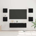 vidaXL Ensemble meuble TV 6 Pièces Chêne noir Moyen 120 x 30 x 30 cm