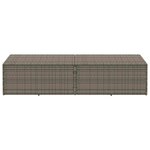 vidaXL Boîte de rangement de jardin gris 220x50x58 cm résine tressée