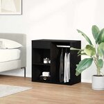 vidaXL Cabinet de Cosmétiques avec tiroir Chêne noir 80 x 40 x 75 cm