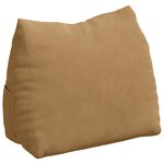 vidaXL Coussin de Dos Marron 45 x 20 x 35 cm Tissu en velours côtelé